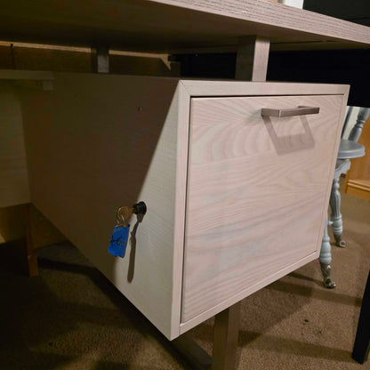 White Oak Sidelock Crate & Barrel Desk