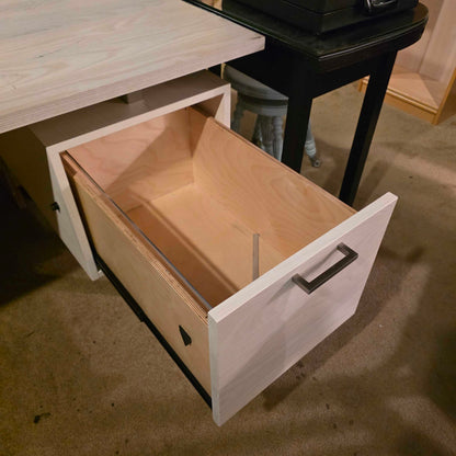 White Oak Sidelock Crate & Barrel Desk