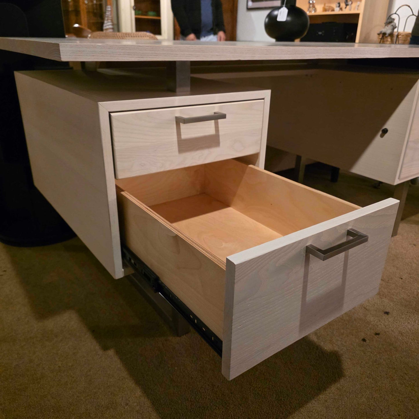 White Oak Sidelock Crate & Barrel Desk