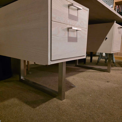 White Oak Sidelock Crate & Barrel Desk