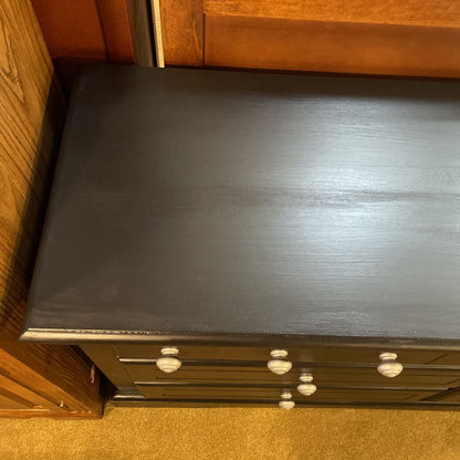 AS IS Black Painted 1 Door 3 Drawer Buffet C SIDEBOARDS