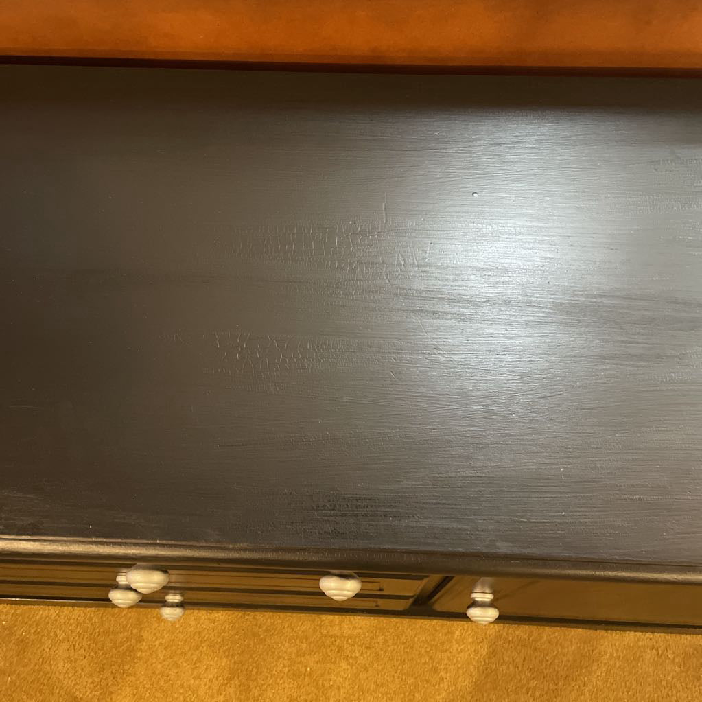 AS IS Black Painted 1 Door 3 Drawer Buffet C SIDEBOARDS