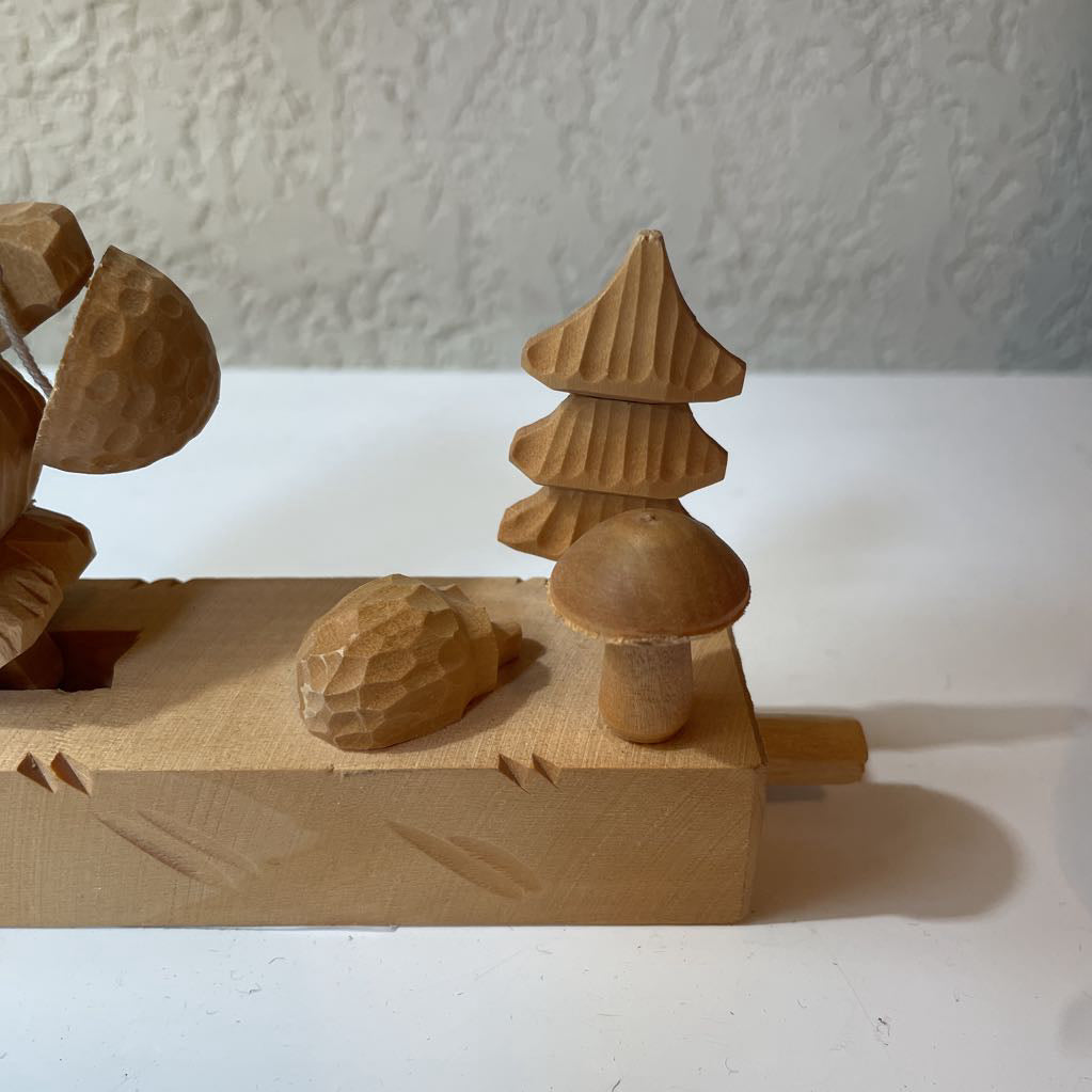 Carved Wood Bear Action Toy SMALLS