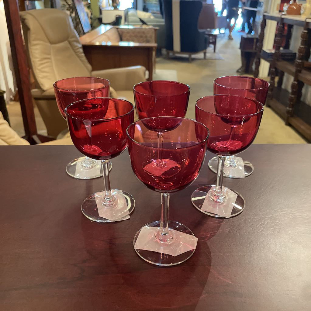6/Pc SET Rose Colored Aperitif Glasses SMALLS