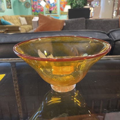 Signed Amber Glass Bowl SMALLS