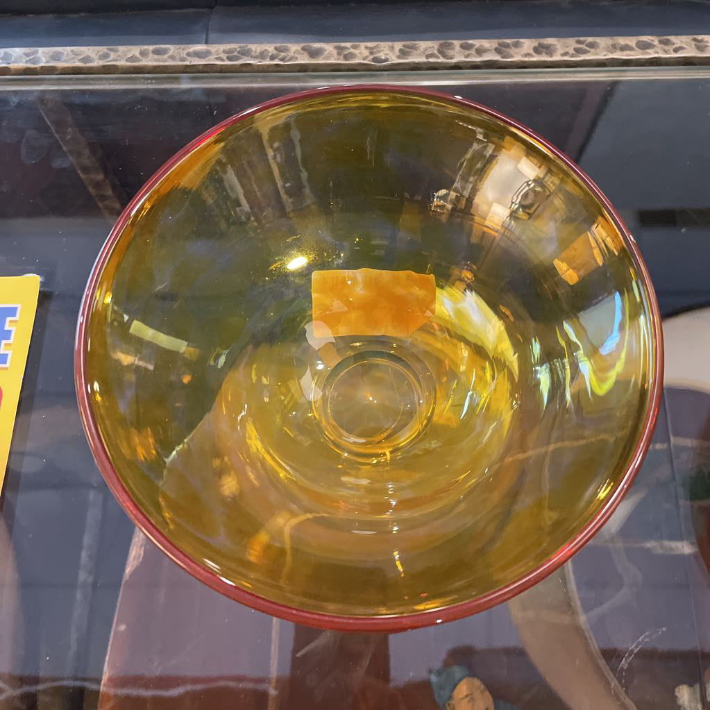 Signed Amber Glass Bowl SMALLS