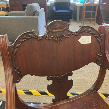 Antique Fiddle Back Throne Chair U ACCENT CHAIRS