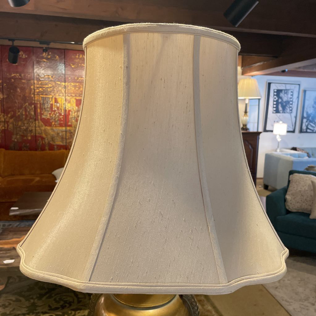 Vint. Heavy Brass Dragon Theme Lamp