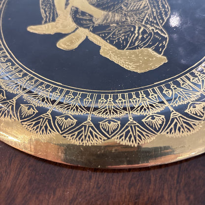 Gold & Black Plate w/Man SMALLS