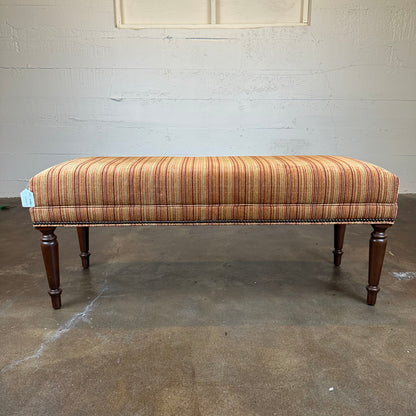 Retro Striped Ethan Allen Bench C ACCENT BENCHES