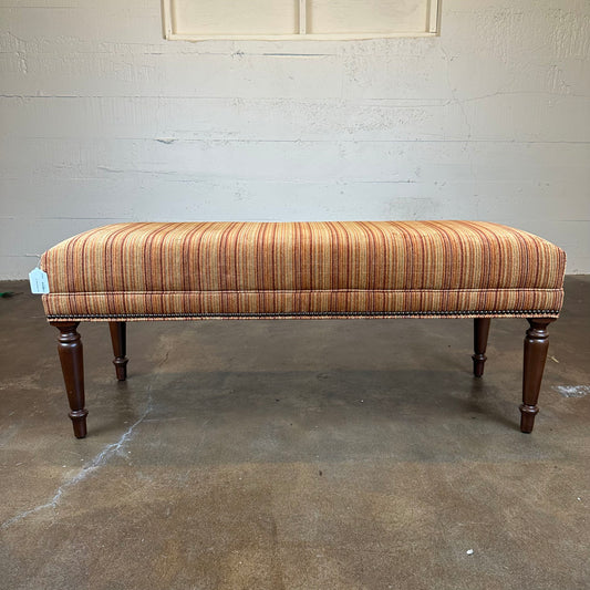 Retro Striped Ethan Allen Bench C ACCENT BENCHES