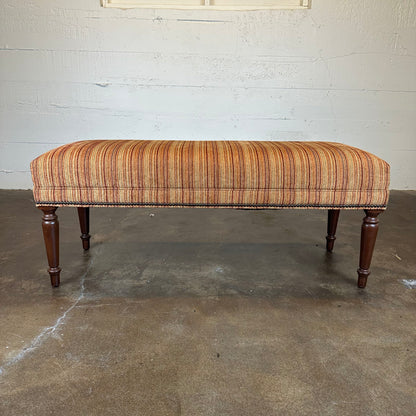 Retro Striped Ethan Allen Bench C ACCENT BENCHES