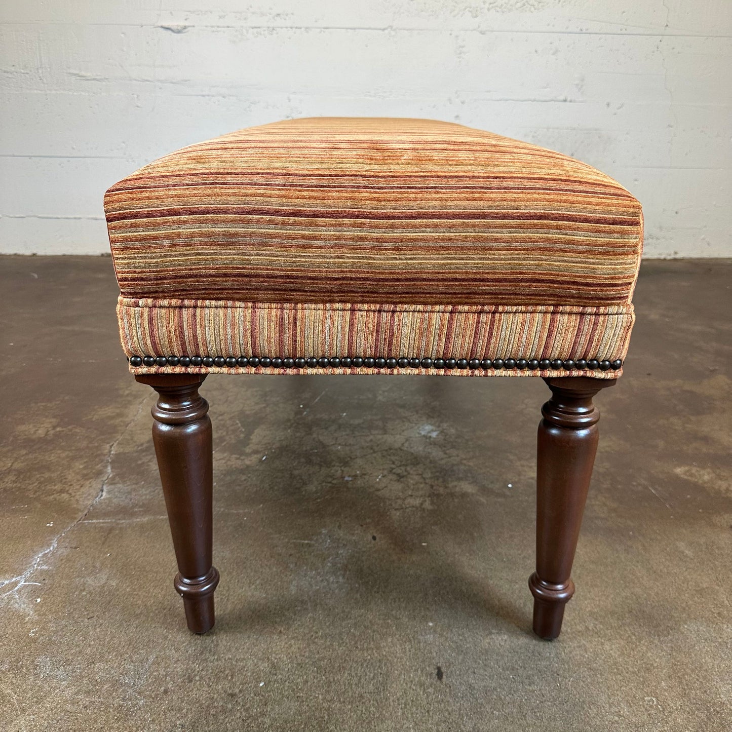 Retro Striped Ethan Allen Bench C ACCENT BENCHES