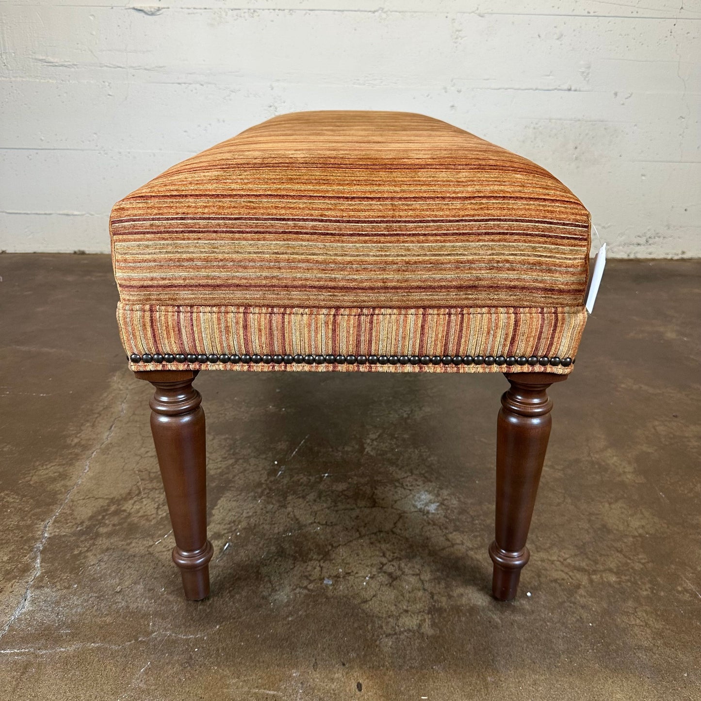 Retro Striped Ethan Allen Bench C ACCENT BENCHES
