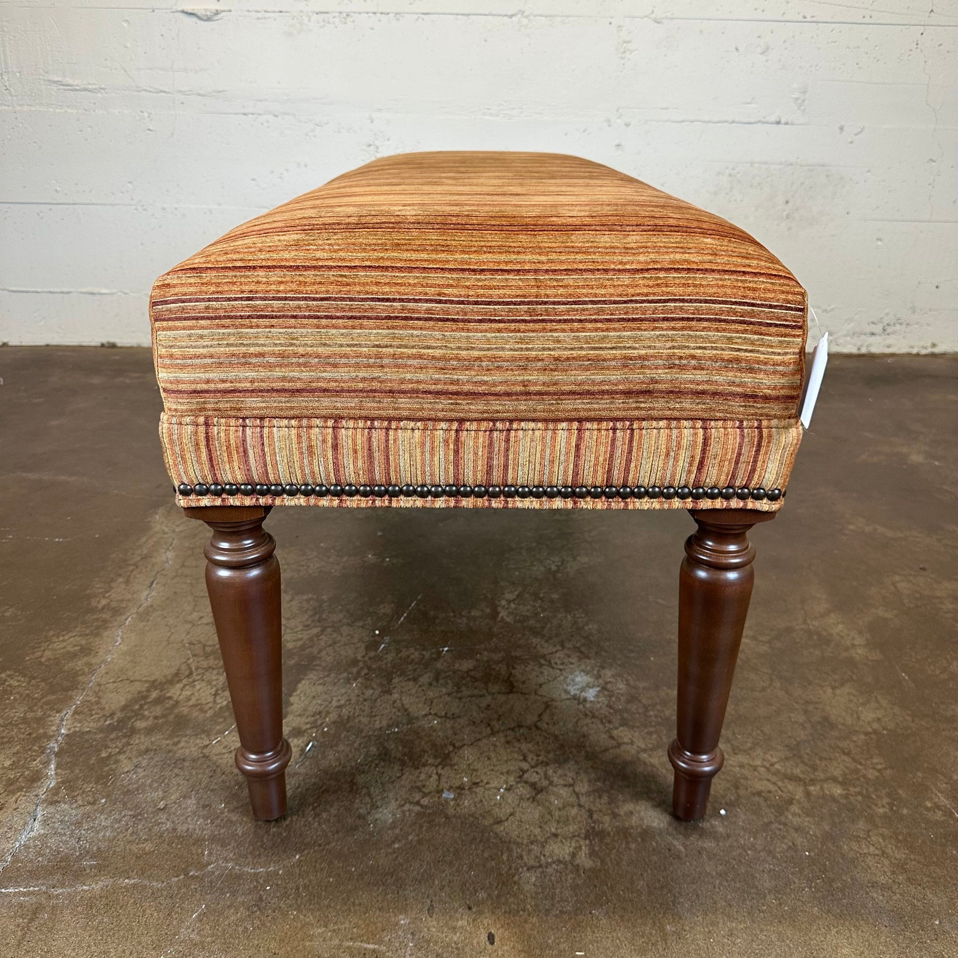 Retro Striped Ethan Allen Bench C ACCENT BENCHES