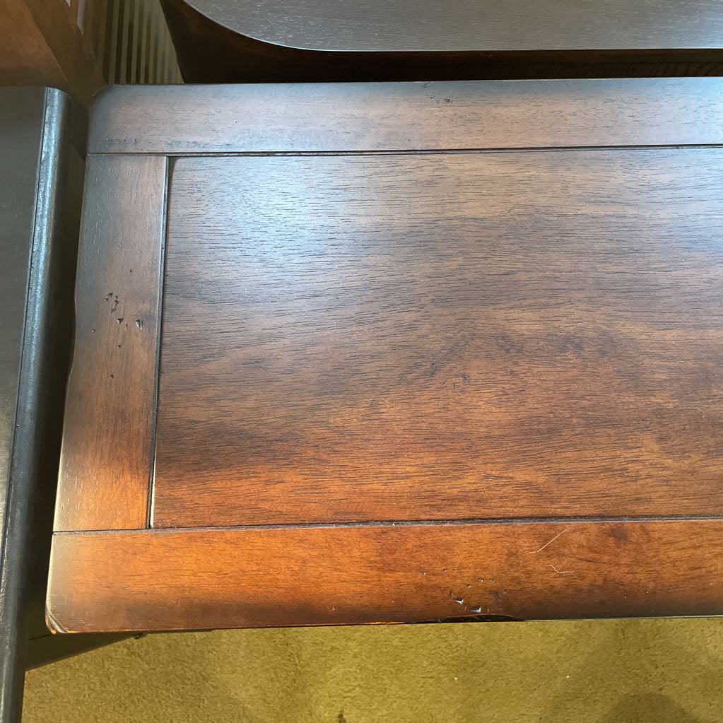 Dark Wood Low Open Bookshelf C BOOKSHELVES