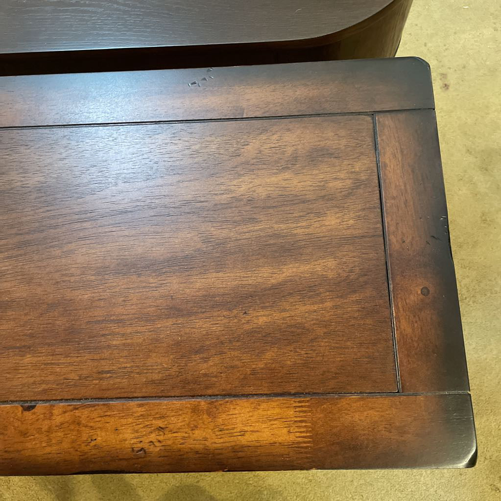 Dark Wood Low Open Bookshelf C BOOKSHELVES
