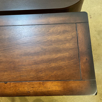 Dark Wood Low Open Bookshelf C BOOKSHELVES