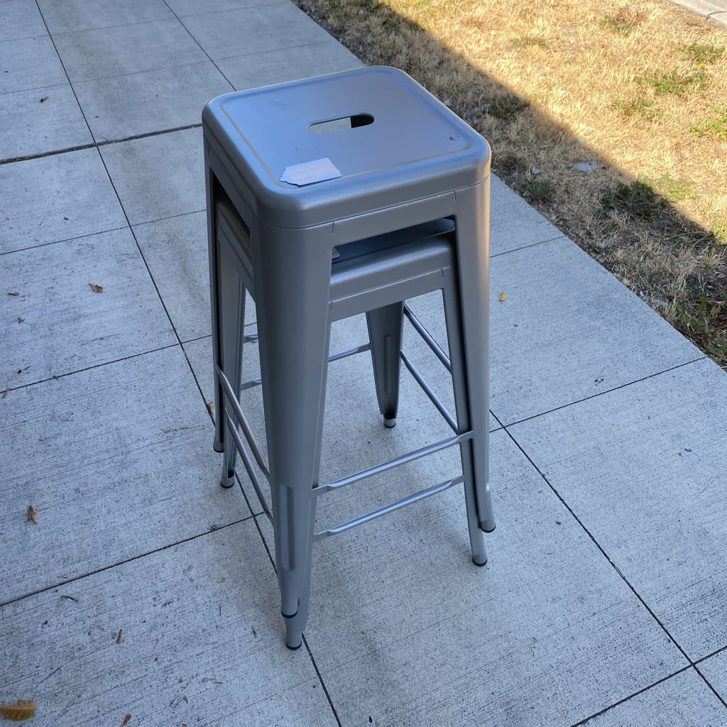 Grey Stackable Stool