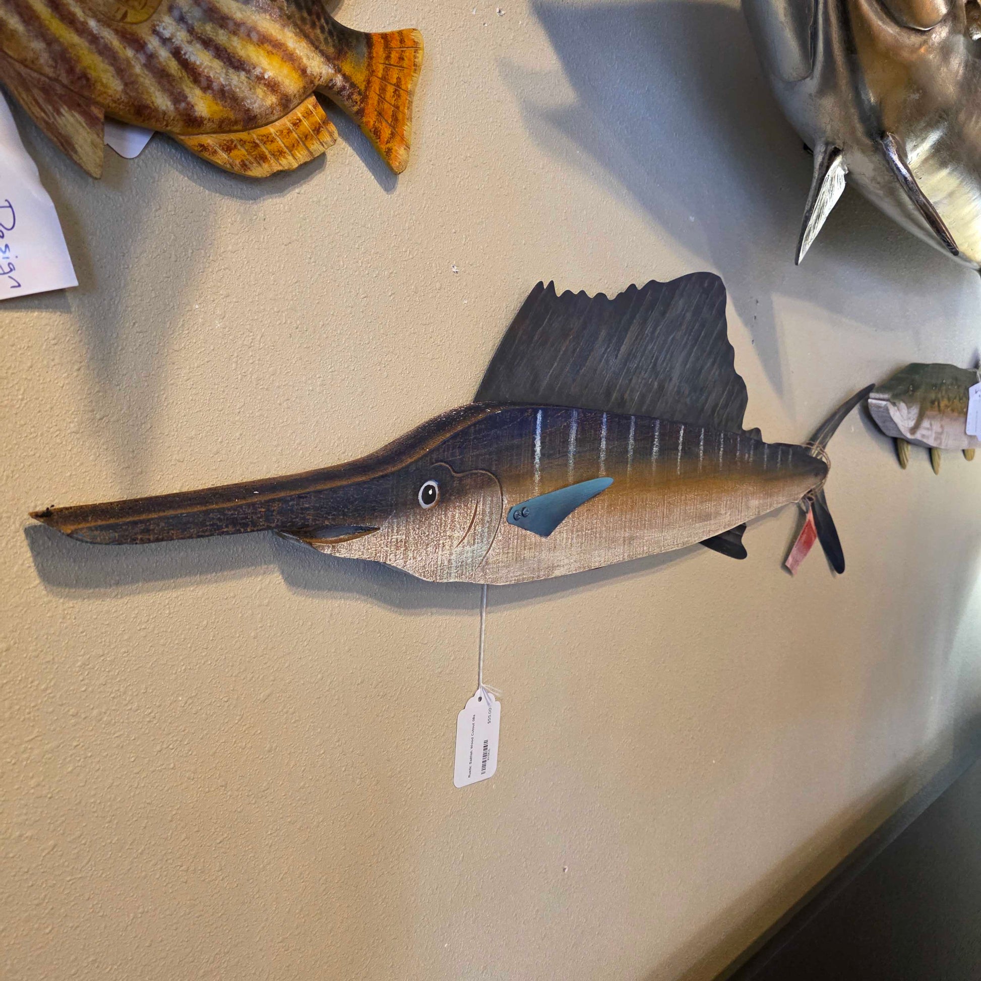 Rustic Sailfish Wood Cutout SMALLS