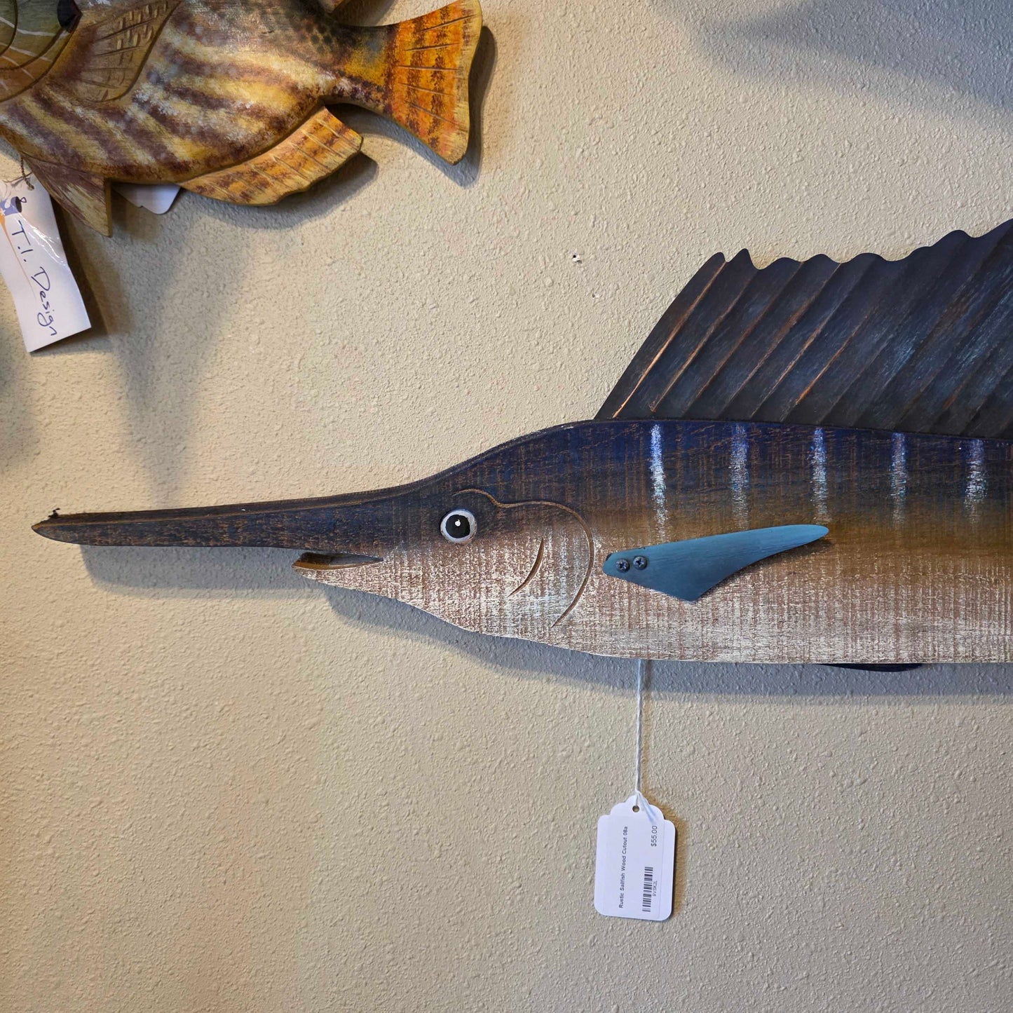Rustic Sailfish Wood Cutout SMALLS
