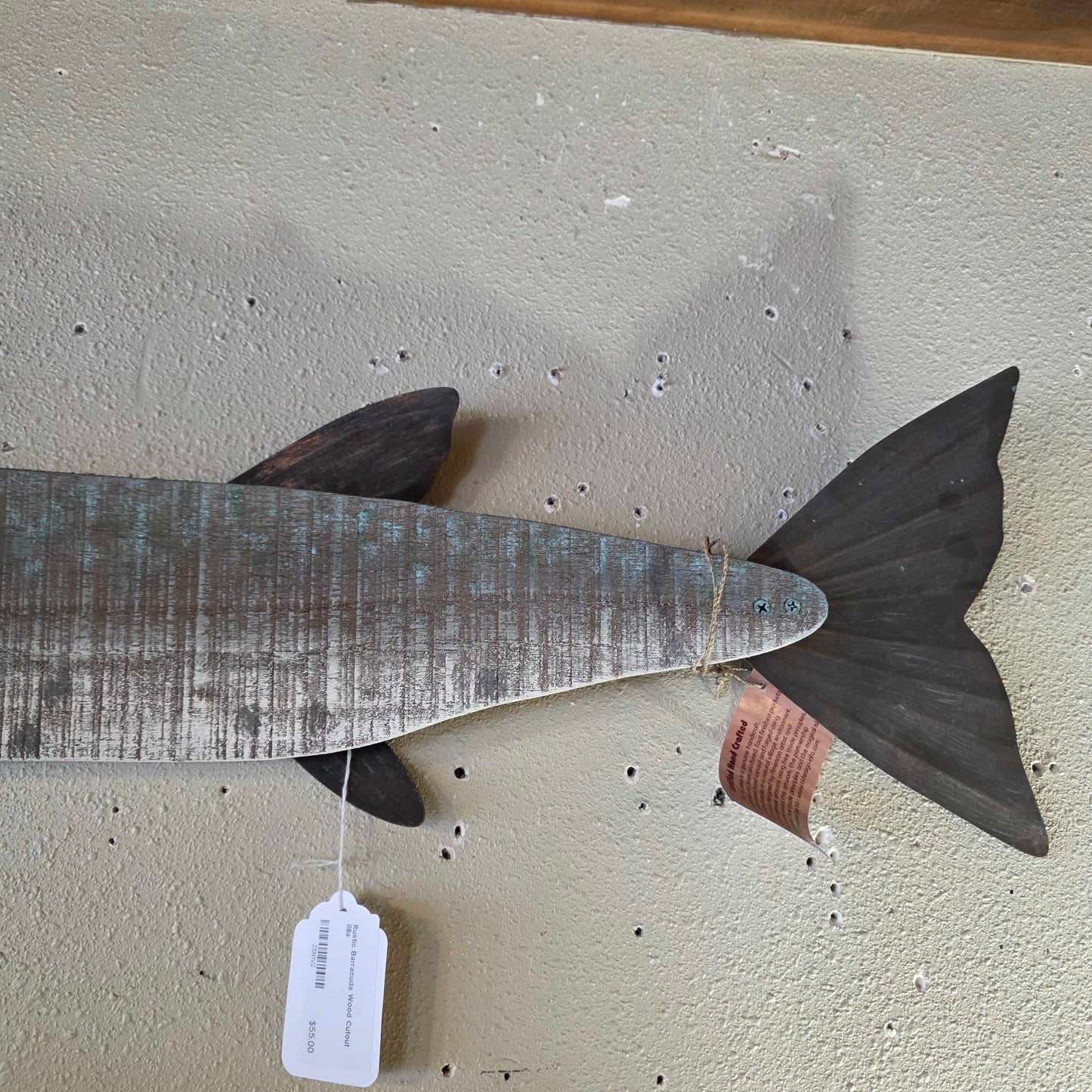 Rustic Barracuda Wood Cutout SMALLS