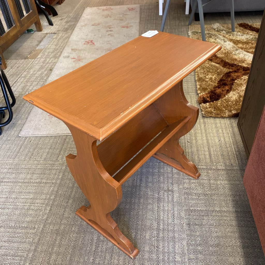 Painted Traditional Magazine Rack Side Table