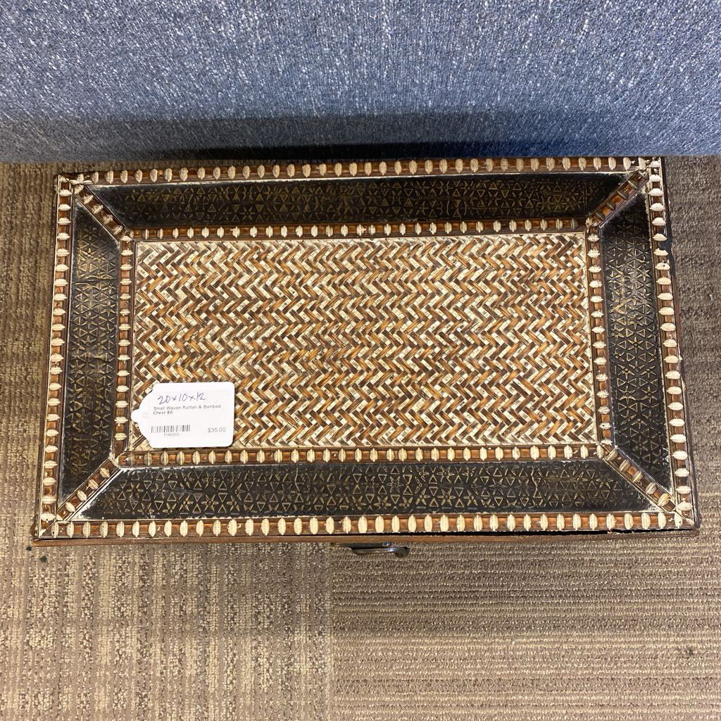 Small Woven Rattan & Bamboo Chest SMALLS