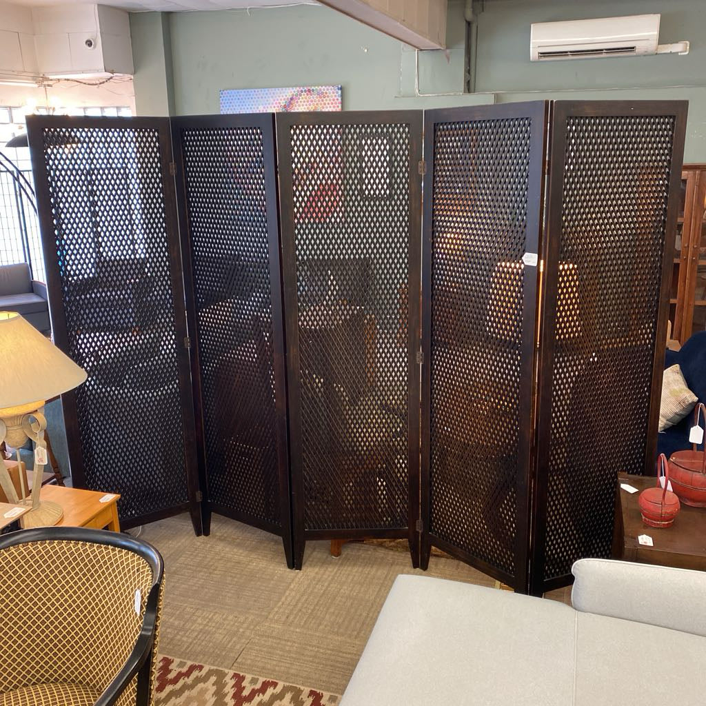 Tall Wooden Lattice 5 Panel Screen C SCREENS