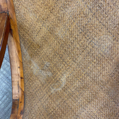 Antique Woven Rattan Plantation Chair (AS IS) U ACCENT CHAIRS