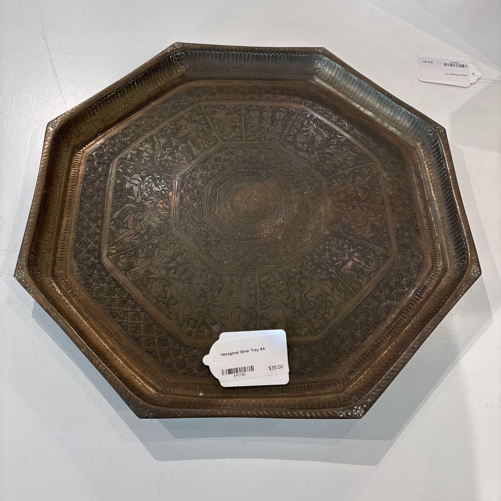 Hexagonal Silver Tray SMALLS