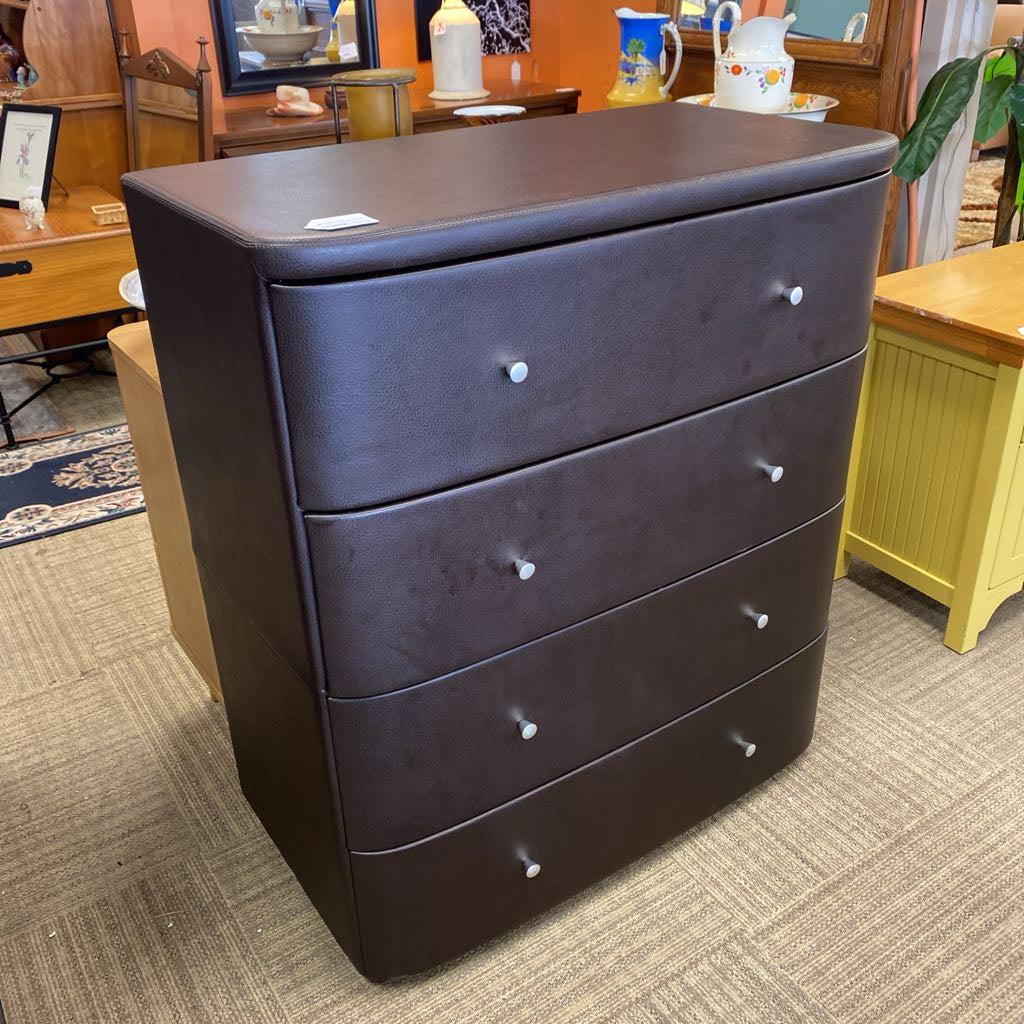Faux Leather Four Drawer Dresser C HIGHBOYS