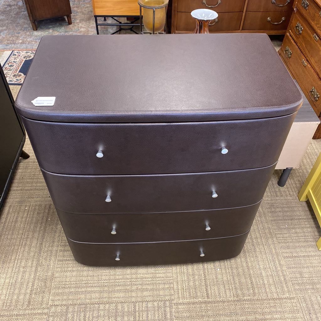 Faux Leather Four Drawer Dresser C HIGHBOYS