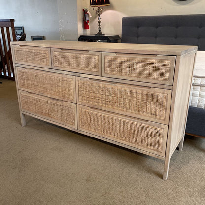 Rattan Front Drawer Lowboy Dresser