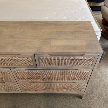 Rattan Front Drawer Lowboy Dresser