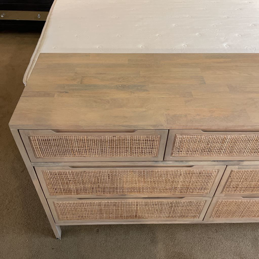 Rattan Front Drawer Lowboy Dresser