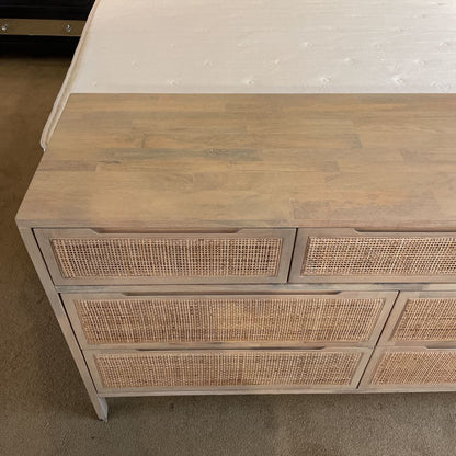 Rattan Front Drawer Lowboy Dresser