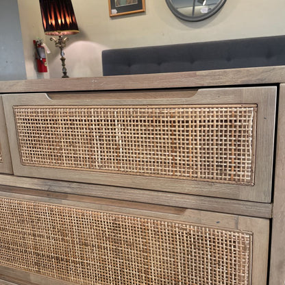 Rattan Front Drawer Lowboy Dresser