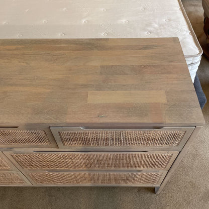 Rattan Front Drawer Lowboy Dresser