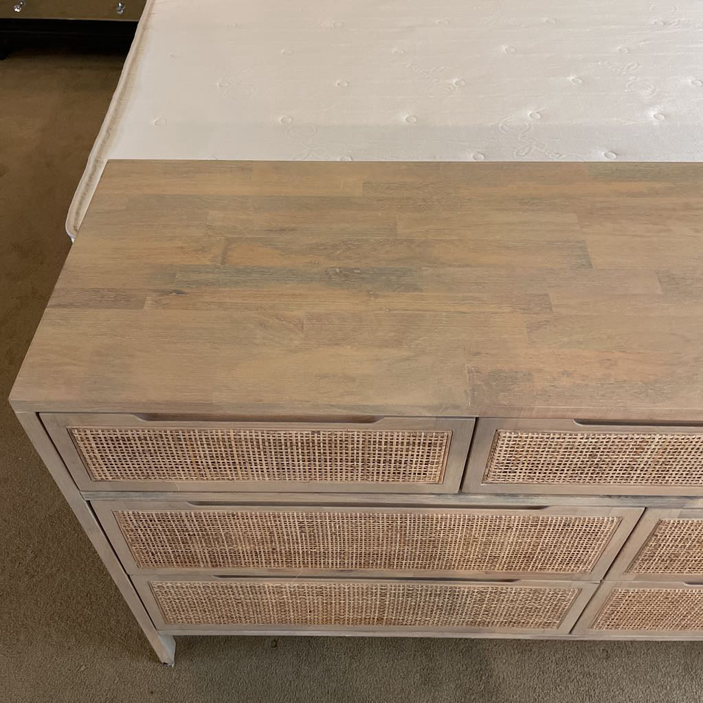 Rattan Front Drawer Lowboy Dresser