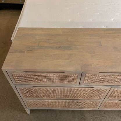 Rattan Front Drawer Lowboy Dresser