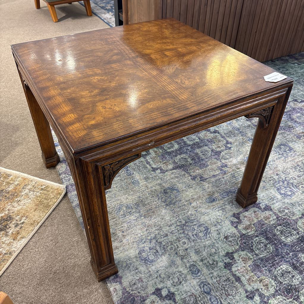 Henredon Solid Oak Square Side Table C SIDE TABLES