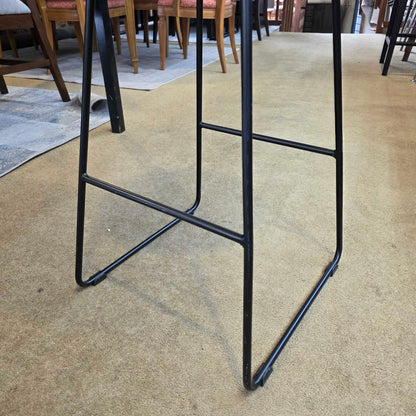 Terra Cotta Seat Black Base Stool C STOOLS
