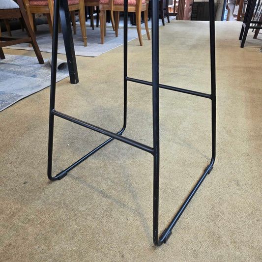 Terra Cotta Seat Black Base Stool C STOOLS