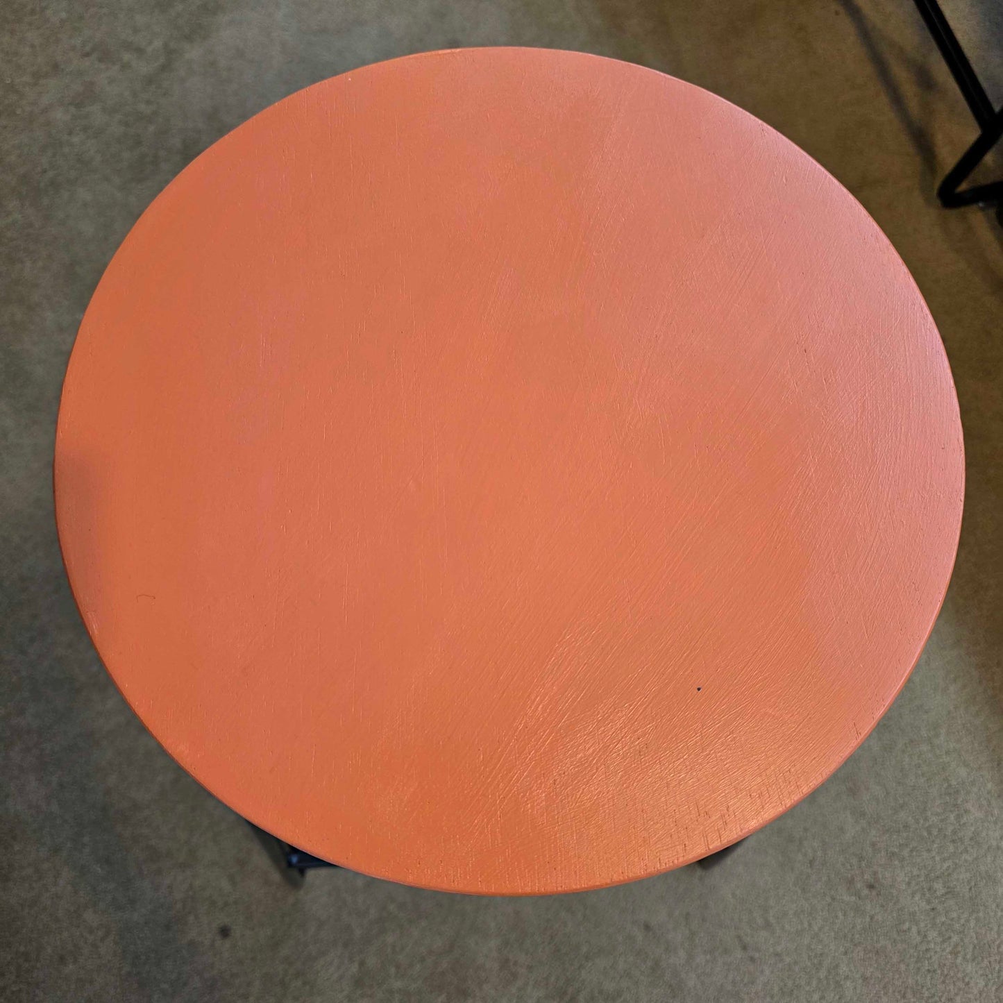 Terra Cotta Seat Black Base Stool C STOOLS
