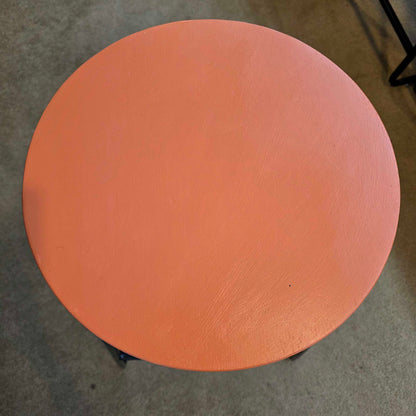 Terra Cotta Seat Black Base Stool C STOOLS