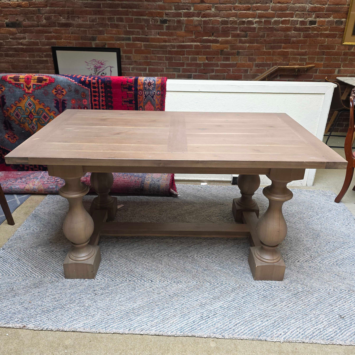 RH Salvaged Wood Trestle Dining Table