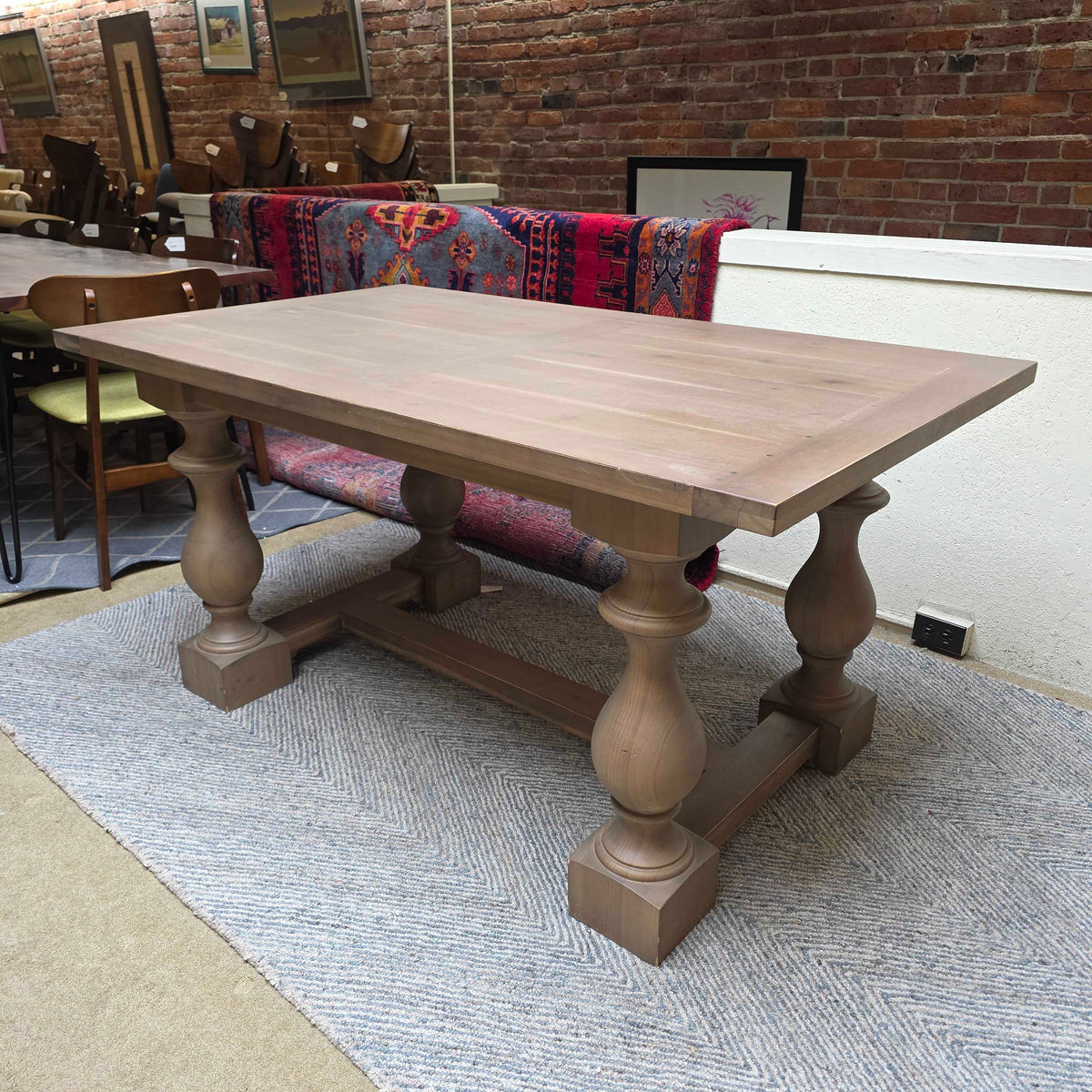 RH Salvaged Wood Trestle Dining Table