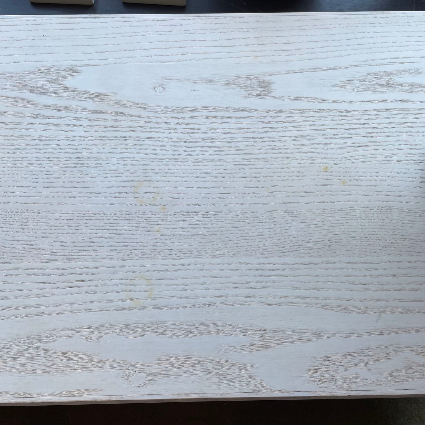 AS IS Bleached Wood Finish Open Cube Media Console