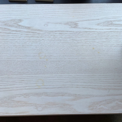 AS IS Bleached Wood Finish Open Cube Media Console